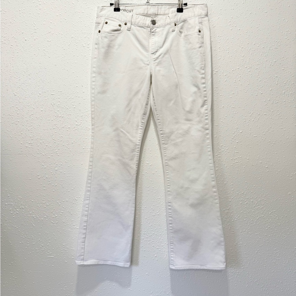 J. Crew Women's white‎ Boot Cut Jeans 31